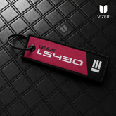 LS430 BLACK KEYCHAIN WITH METAL KEY RING