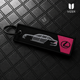 LS430 BLACK KEYCHAIN WITH METAL KEY RING