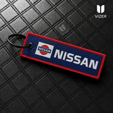 NISSAN ROYLE BLUE KEYCHAIN WITH METAL KEY RING