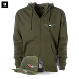 Marshal Hoodie Jacket + Cap _ Olive