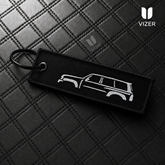 SUPER SAFARI BLACK KEYCHAIN WITH METAL KEY RING
