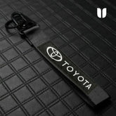 TOYOTA BLACK KEYCHAIN WITH METAL KEY RING