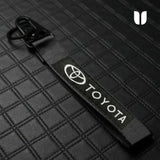 TOYOTA BLACK KEYCHAIN WITH METAL KEY RING