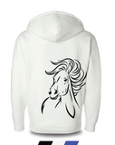 Horse Hoodie Jacket (White-Royal Blue)