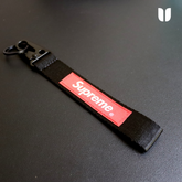 Supreme BLACK KEYCHAIN WITH METAL KEY RING