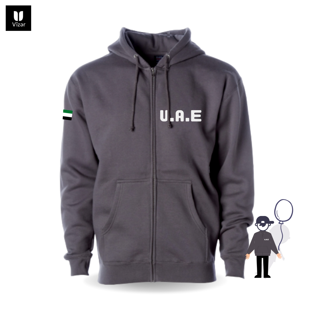UAE Hoodie Kids Jacket _ Dark Gray
