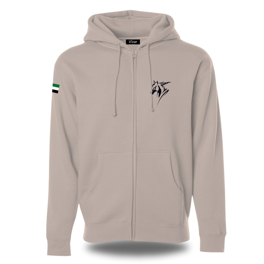 Horse Hoodie Jacket _Stone