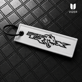 TRX WHITE KEYCHAIN WITH METAL KEY RING