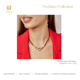 18K GOLD PLATED STAINLESS STEEL "HEART" NECKLACE, INTENSITY