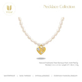 18K GOLD PLATED "HEART" NECKLACE, INTENSITY