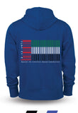 UAE Flag QR Code 1971 Hoodie Jacket 1-pc Only (Adults Small S Royal Blue)