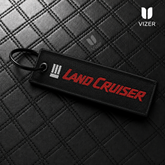 LAND CRUISER BLACK KEYCHAIN WITH METAL KEY RING
