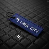 LIWA BLUE KEYCHAIN WITH METAL KEY RING
