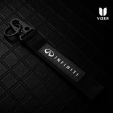 INFINITI BLACK KEYCHAIN WITH METAL KEY RING