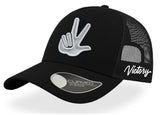 Victory Hand Unisex Cap Black One Size
