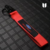 FORD RED KEYCHAIN WITH METAL KEY RING