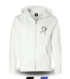 Horse Hoodie Jacket (White-Royal Blue)