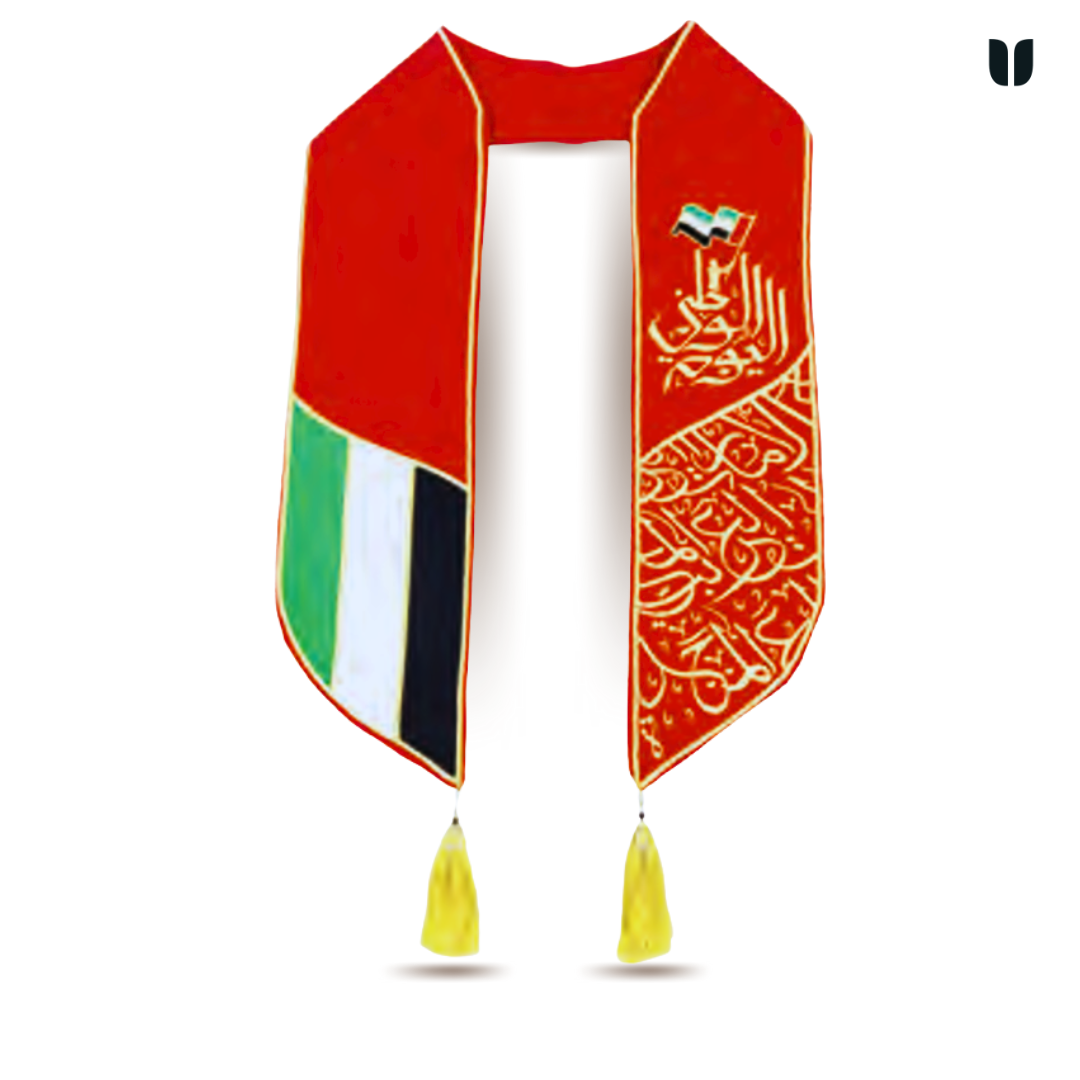 UAE SCARF RED_ embroidery