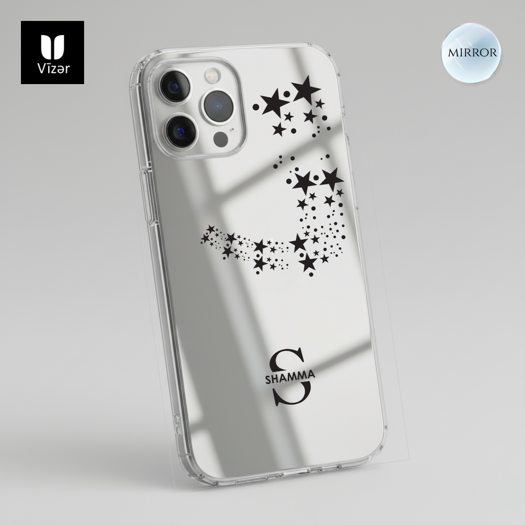 iPhone Mirror Cover Customize your Name logo (back)