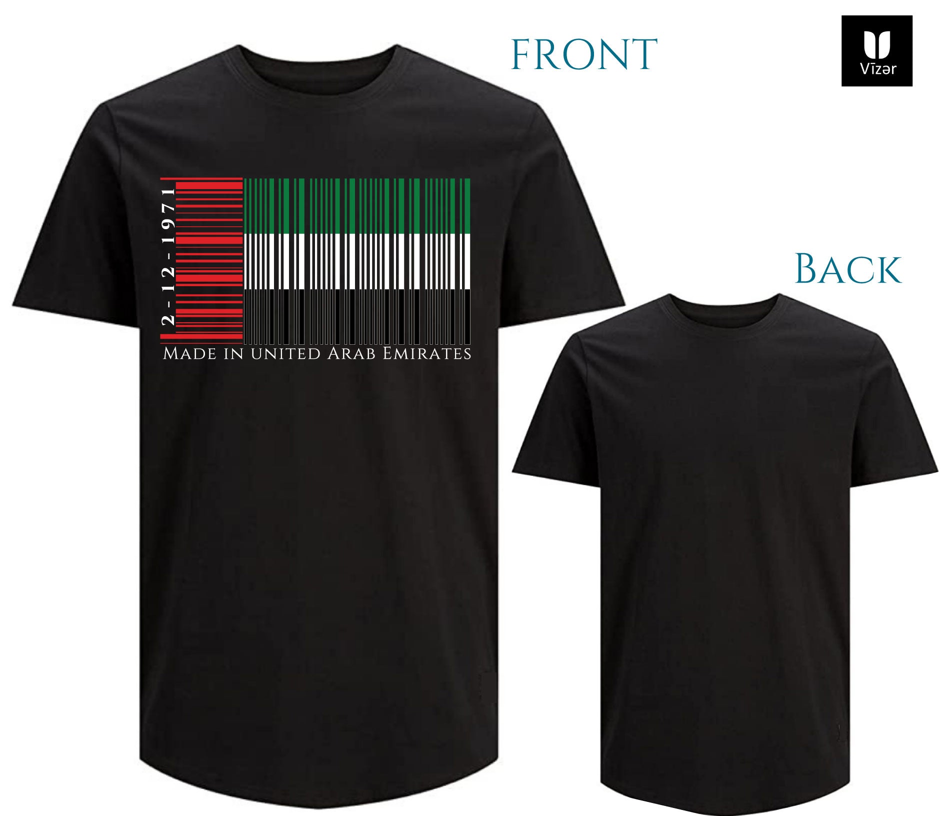 UAE (Flag QR Code 1971) cotton T-Shirt