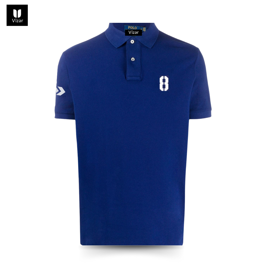 Number 8 Polo _Royal Blue