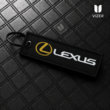 LEXUS BLACK KEYCHAIN WITH METAL KEY RING