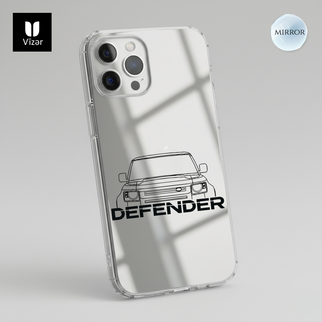 iPhone Mirror Cover DEFENDER logo (back)