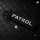 NISSAN PATROL BLACK KEYCHAIN WITH METAL KEY RING