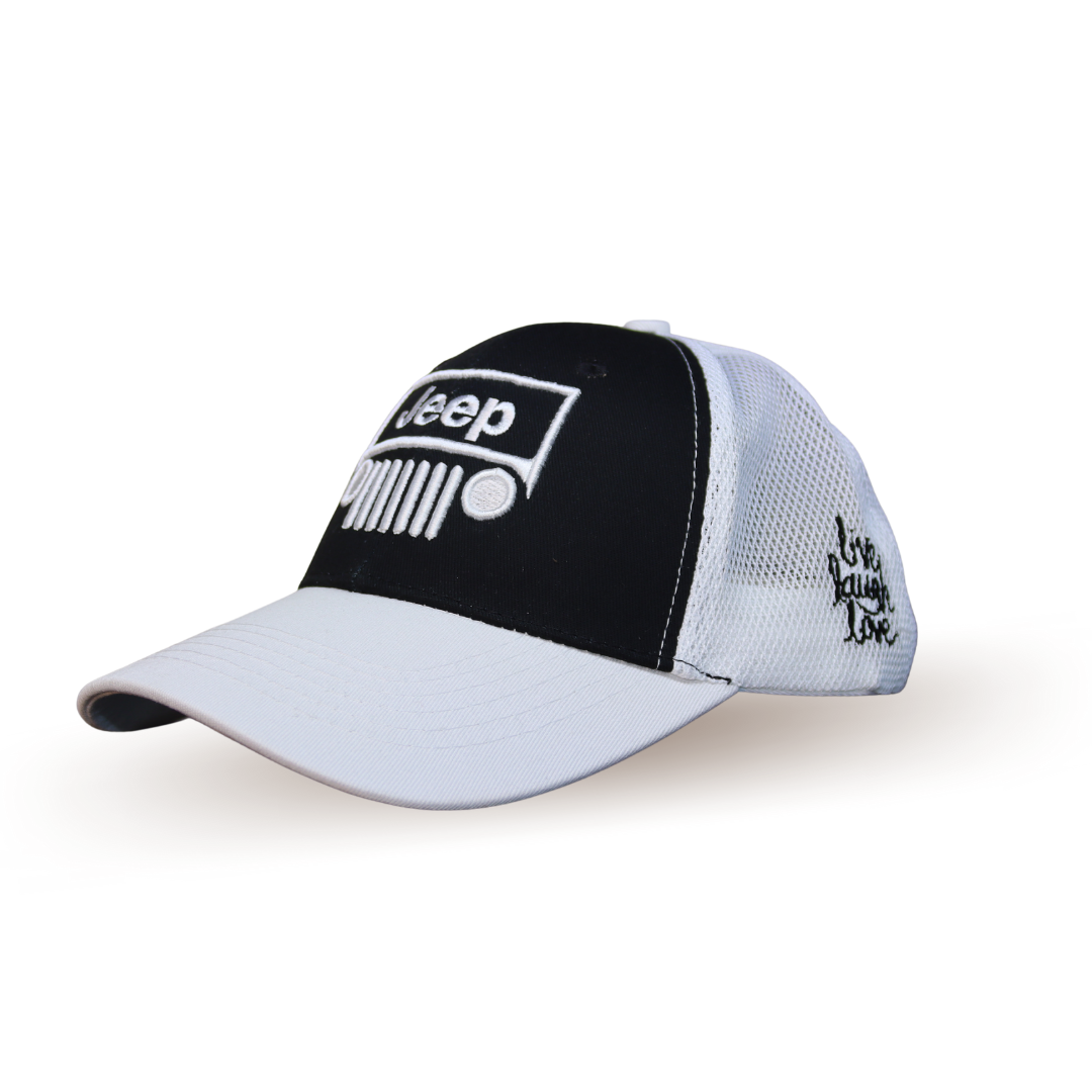 Jeep Cap White & Black