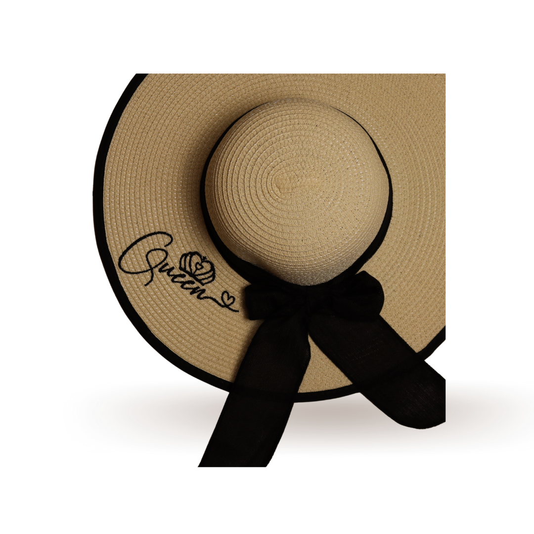 Queen Lady Hat_Beige & Black