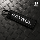 NISSAN PATROL BLACK KEYCHAIN WITH METAL KEY RING