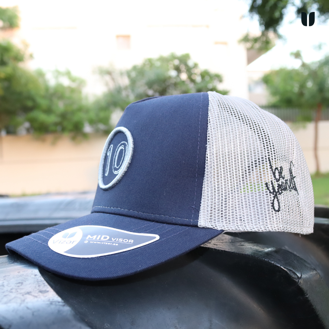 Number 10 Cap
Navy & Gray