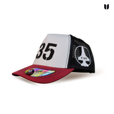 F35 Cap - BLACK White and Red