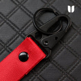 Benz RED KEYCHAIN WITH METAL KEY RING