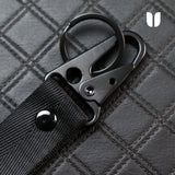 SUZUKI BLACK KEYCHAIN WITH METAL KEY RING