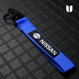 NISSAN BLUE KEYCHAIN WITH METAL KEY RING