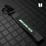 AMG BLACK KEYCHAIN WITH METAL KEY RING