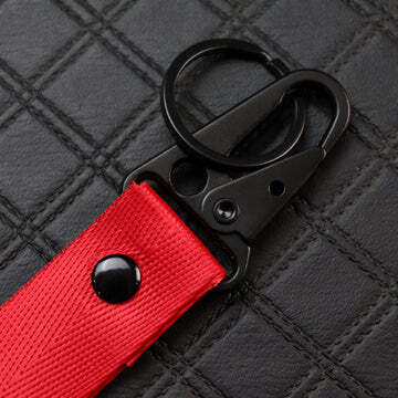 GMC RED KEYCHAIN WITH METAL KEY RING