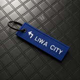 LIWA BLUE KEYCHAIN WITH METAL KEY RING