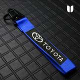 TOYOTA BLUE KEYCHAIN WITH METAL KEY RING