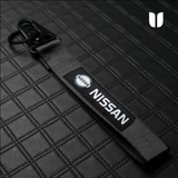 NISSAN Black KEYCHAIN WITH METAL KEY RING