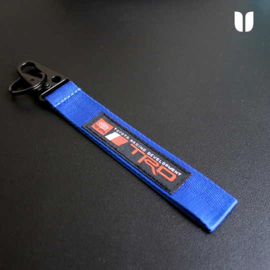 TRD BLUE KEYCHAIN WITH METAL KEY RING