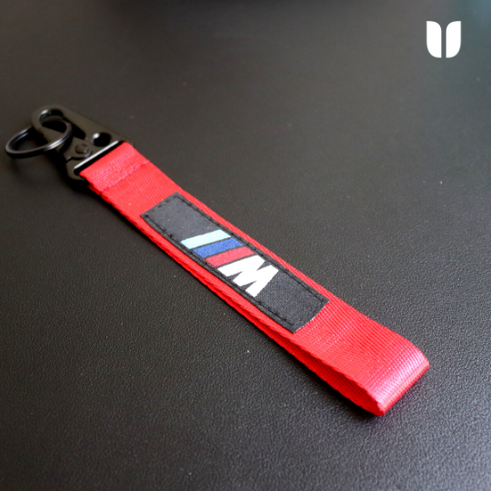 M Power RED KEYCHAIN WITH METAL KEY RING