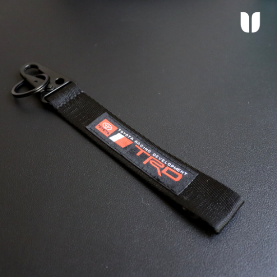 TRD BLACK KEYCHAIN WITH METAL KEY RING