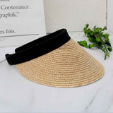 Lady Summer Straw Visor Hat Off-White