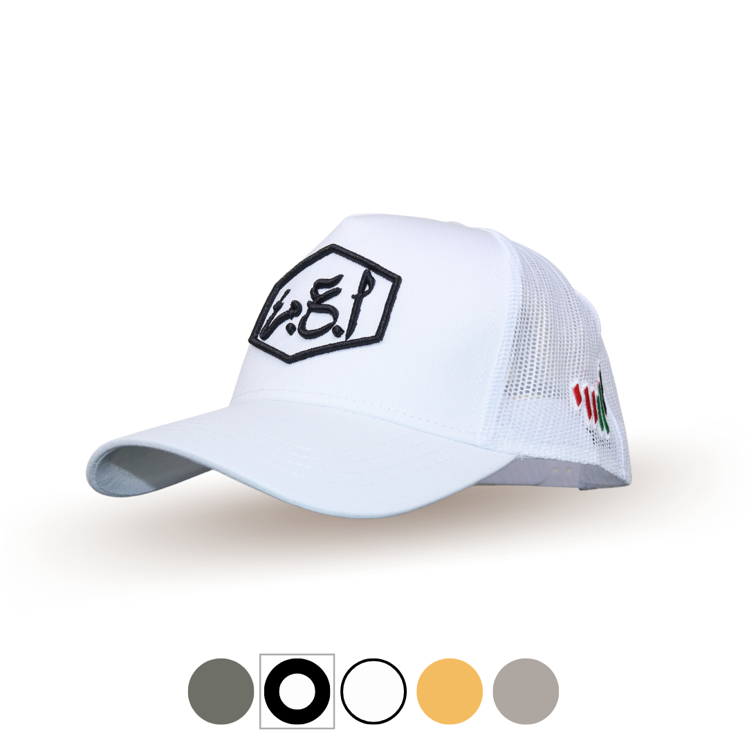 أ ع م Cap Colors Withe & Black