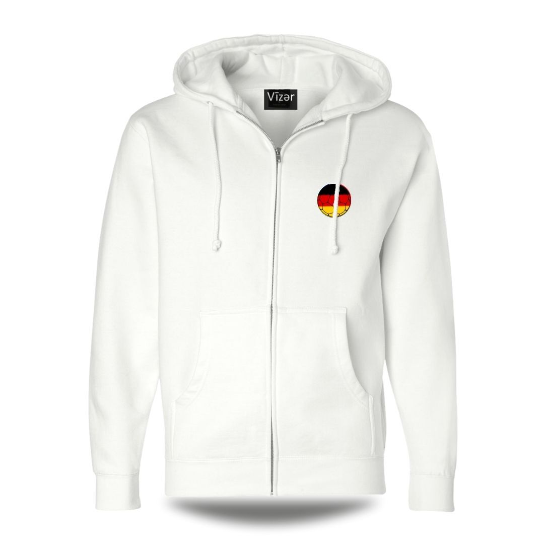 Germany Hoodie Jacket _ White