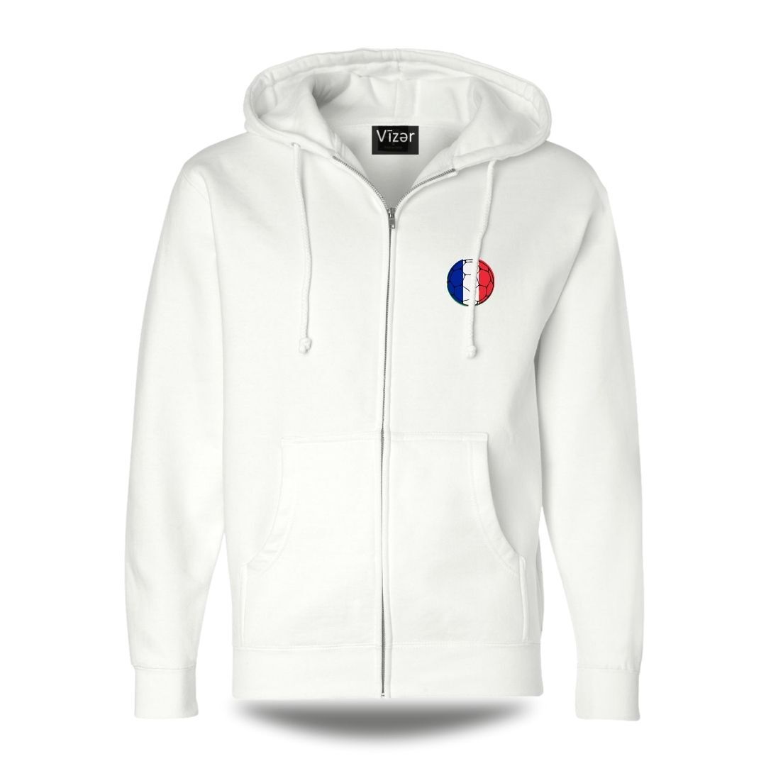 France Hoodie Jacket _ White