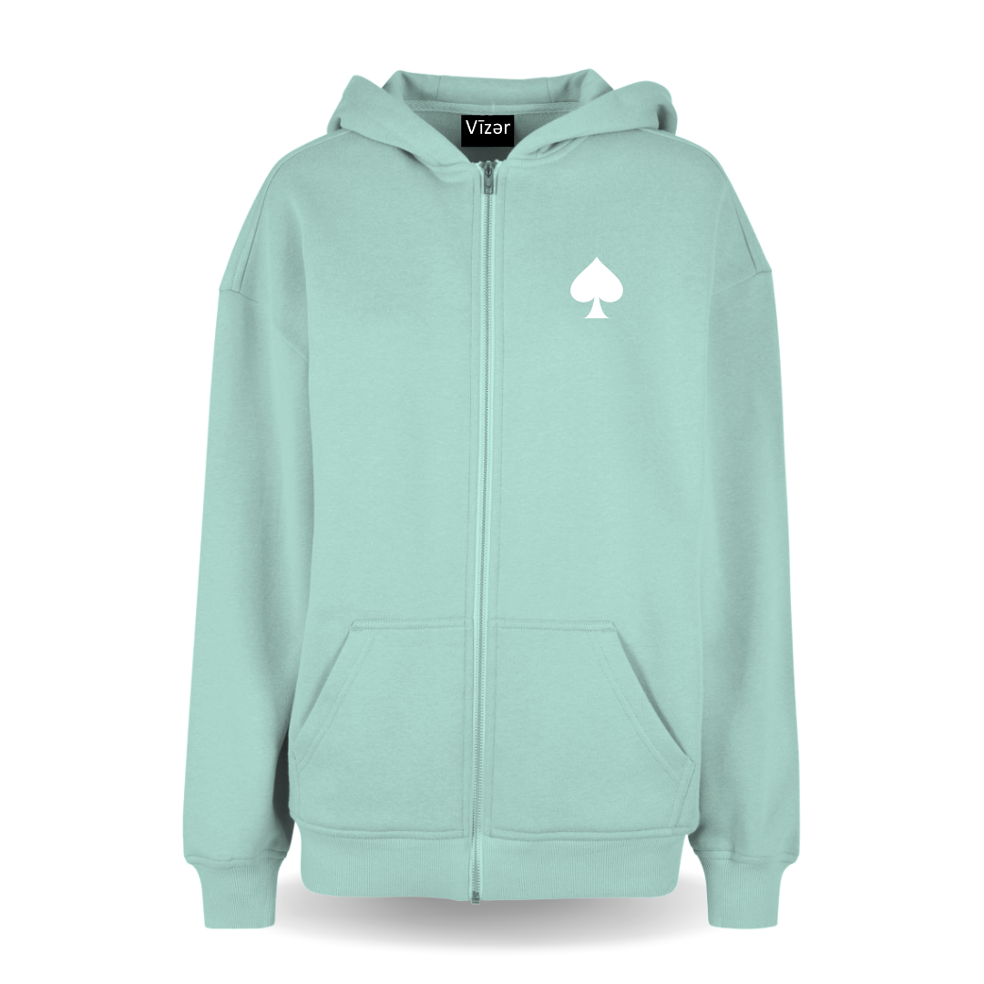 Spades Hoodie Jacket  _ Acqua Green