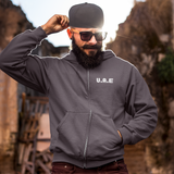 UAE Hoodie Jacket  + Cap _ Dark Gray